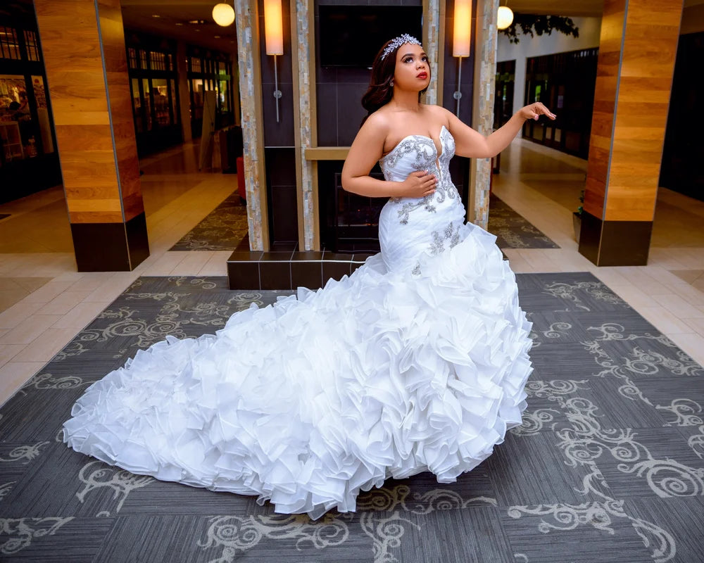 Sade Denise Mermaid Ruffles Wedding Dress